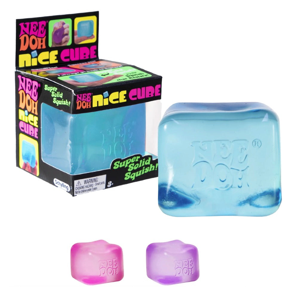 Needoh Squishy Authentic Nice Cube NEW HOT🔥VIRAL Squeeze Toy - Super Solid Squish - 2" Wide - Color May Vary